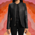 Women Quilted Black Leather Jacket